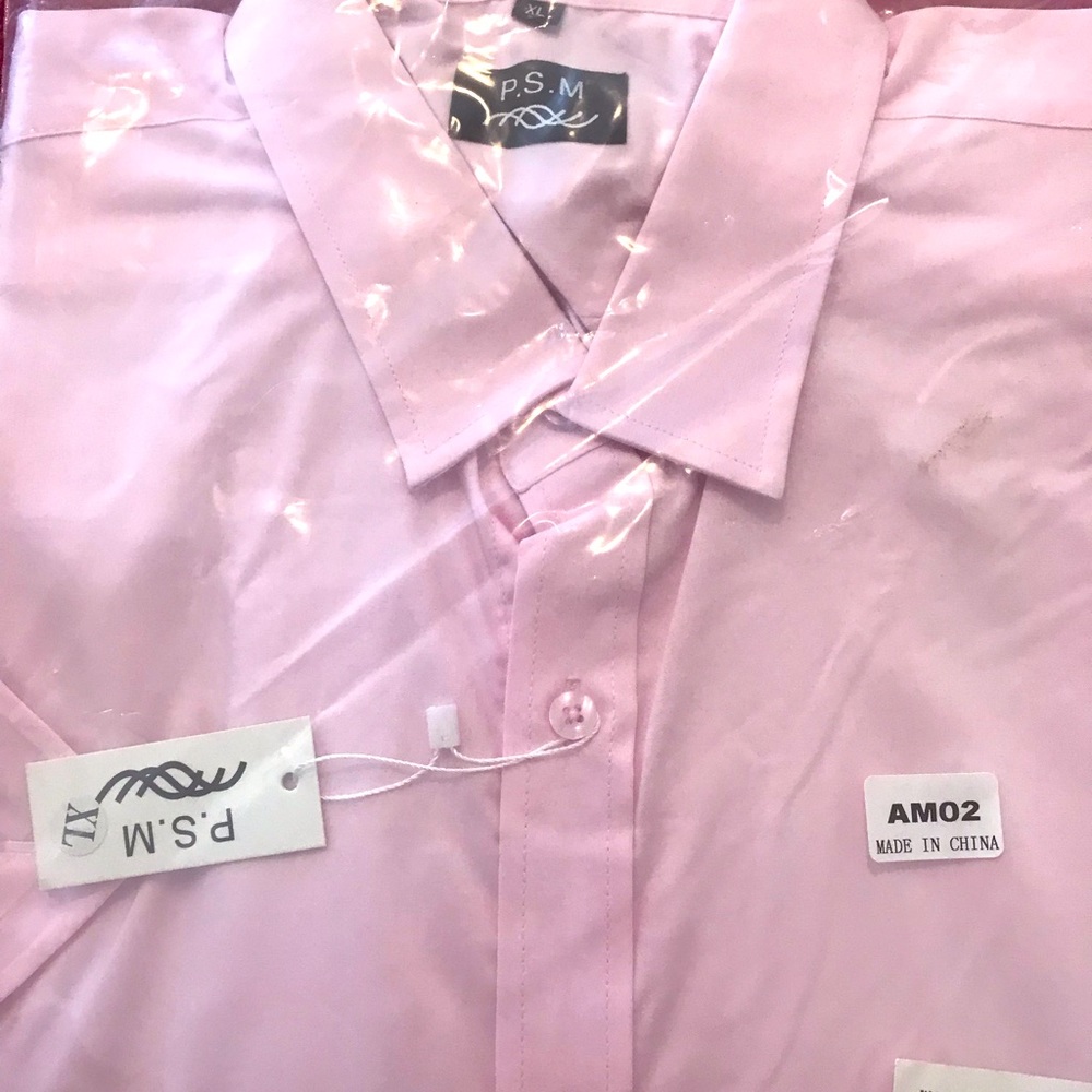 Mens P.S.M. Short Sleeve Oxford Dress Shirt
